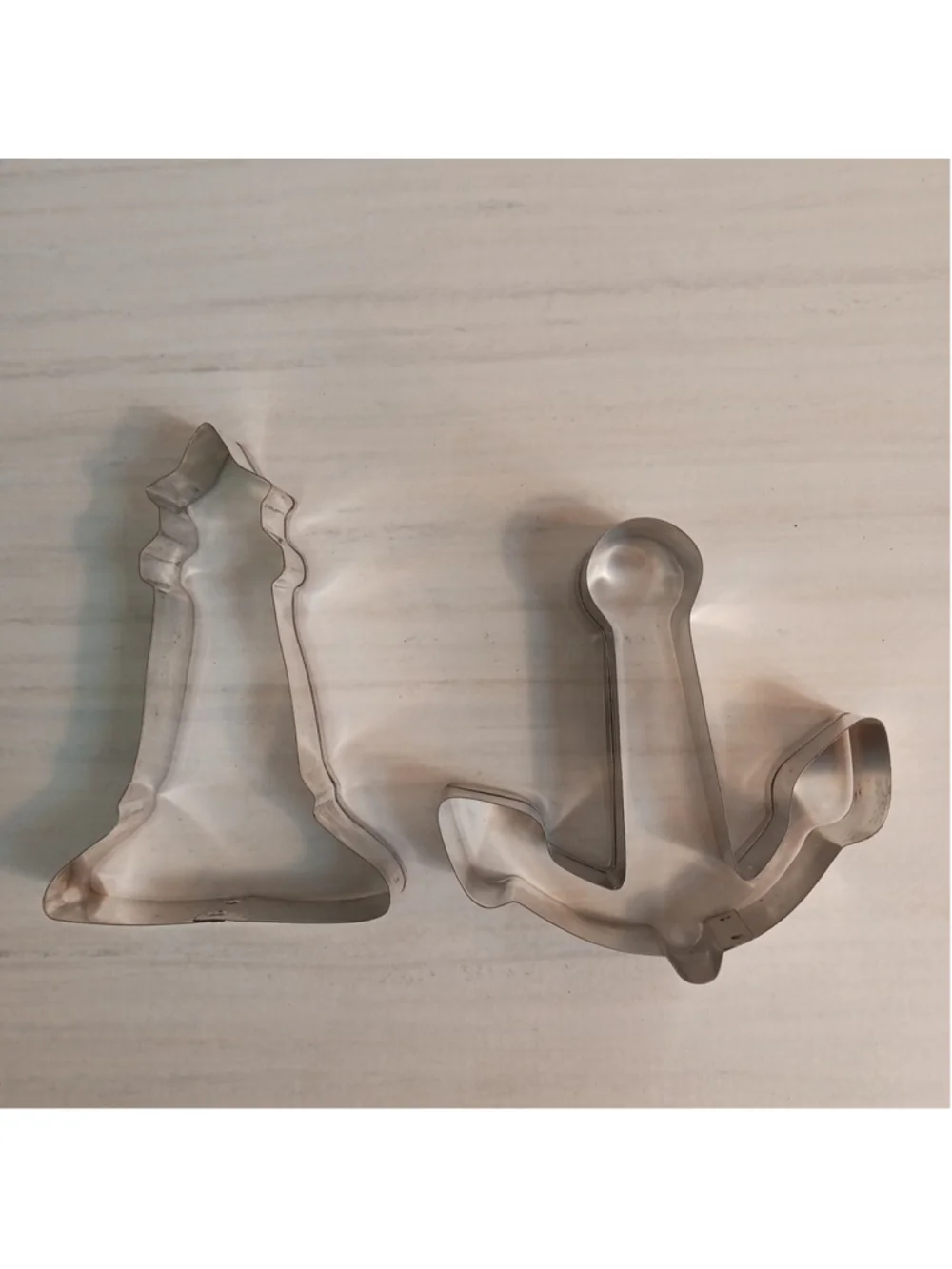 Nautical Metal Cookie Cutters Anchor Lighthouse Lot Of Two